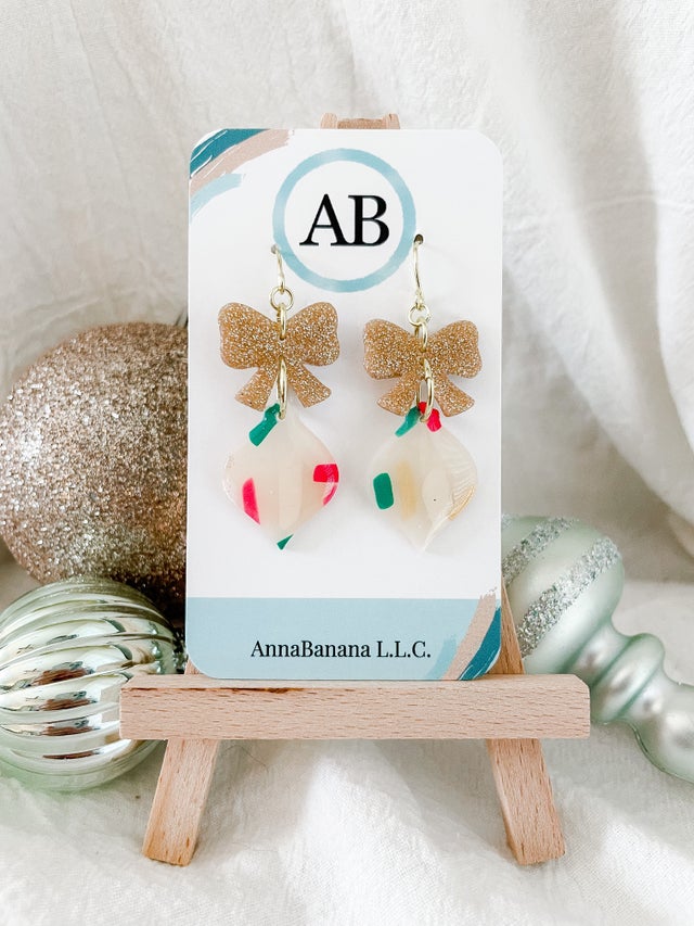 Polymer clay holiday earrings